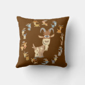 Cute Cartoon Goat Mandala Pillow Kussen (Achterkant)