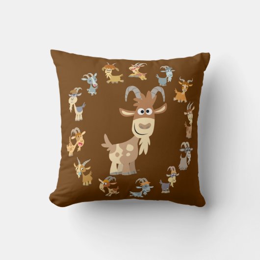 Cute Cartoon Goat Mandala Pillow Kussen (Voorkant)