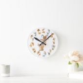 Cute Cartoon Goat Mandala Wall klok (Huis)