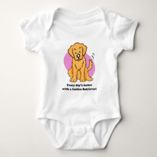 Cute Cartoon Golden Retriever Baby T-shirt