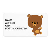 Cute Cartoon 'Good Vibe' Beer Verzendlabel (Voorkant)