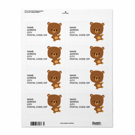 Cute Cartoon 'Good Vibe' Beer Verzendlabel (Full Sheet)