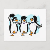Cute Cartoon Graduing Penguins Briefkaart (Voorkant)