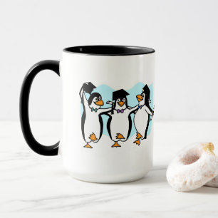 Cute Cartoon Graduing Penguins Mok