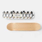Cute Cartoon Graduing Penguins w/Banner Skateboard (Horizontaal)