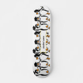 Cute Cartoon Graduing Penguins w/Banner Skateboard