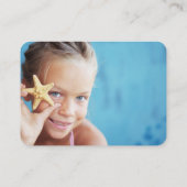 Cute Cartoon Green Whale Kind Visitekaartje (Achterkant)