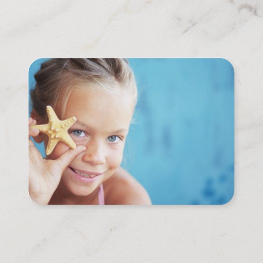 Cute Cartoon Green Whale Kind Visitekaartje (Achterkant)