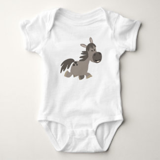 Cute Cartoon Grey Pony Baby Clothing Romper
