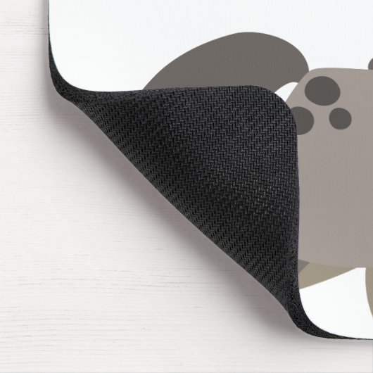 Cute Cartoon Grey Pony Mousepad Muismat (Hoek)