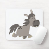 Cute Cartoon Grey Pony Mousepad Muismat (Met muis)