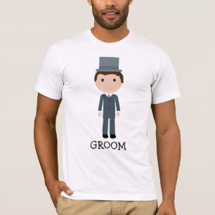 Cute Cartoon Groom T-shirt