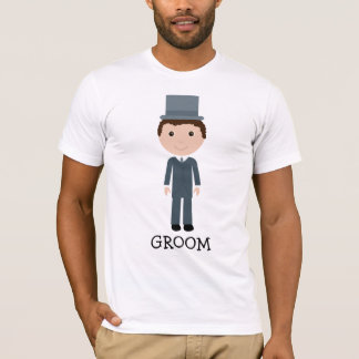 Cute Cartoon Groom T-shirt