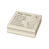 Cute Cartoon Guraffe Daily Chores List Rubberstempel (Stempel)