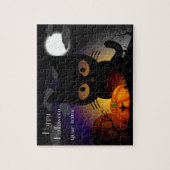 Cute Cartoon Halloween Black Cat Jigzaag Puzzle Legpuzzel (Verticaal)