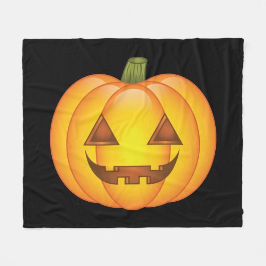 Cute Cartoon Halloween Jack O'Lantern Pumpkin Fleece Deken (Voorkant (Horizontaal))
