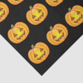 Cute Cartoon Halloween Jack O'Lantern Pumpkins Tissuepapier (Detail)