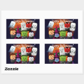 Cute Cartoon Halloween Monster Creaters Rechthoekige Sticker (Vel)