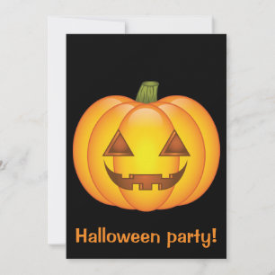 Cute Cartoon Halloween Pumpkin Halloween Party Kaart