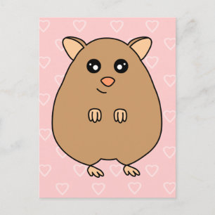 Cute Cartoon Hamster Briefkaart
