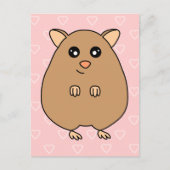 Cute Cartoon Hamster Briefkaart (Voorkant)