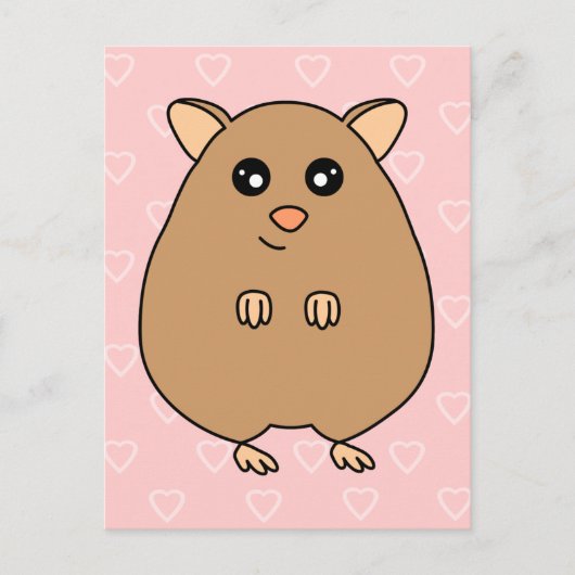 Cute Cartoon Hamster Briefkaart (Voorkant)