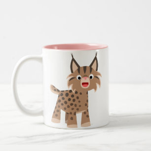 Cute Cartoon Happy Lynx Mok