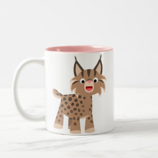 Cute Cartoon Happy Lynx Mok