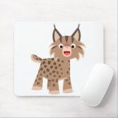 Cute Cartoon Happy Lynx Mousepad Muismat (Met muis)