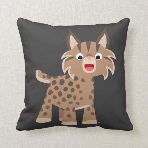 Cute Cartoon Happy Lynx Pillow Kussen