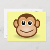 Cute Cartoon Happy Monkey Face Briefkaart (Voorkant / Achterkant)