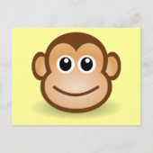 Cute Cartoon Happy Monkey Face Briefkaart (Voorkant)