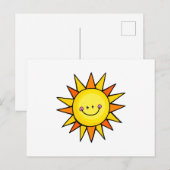 Cute Cartoon Happy Smiling Summer Sun Briefkaart (Voorkant / Achterkant)