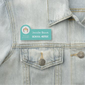 Cute Cartoon Hedegel Nurse Name Tag (In situ)