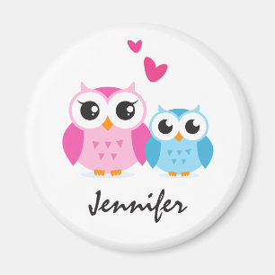 Cute cartoon heeft een gepersonaliseerde hartennaa magneet