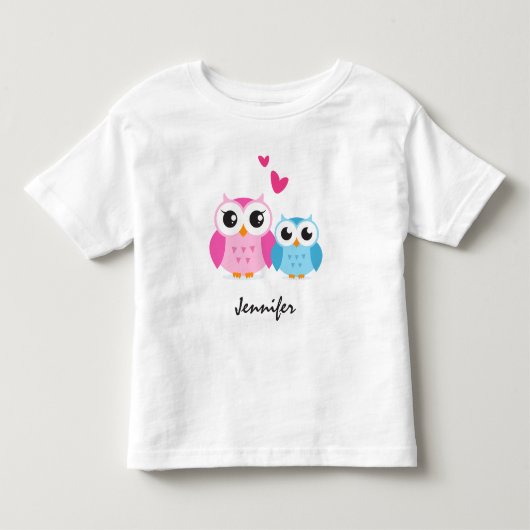 Cute cartoon heeft een persoonlijke naam kinder shirts (Voorkant)