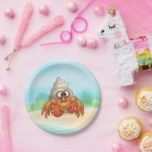 Cute Cartoon Hermit Crab Bord (Feest)