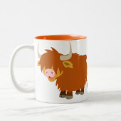Cute Cartoon Highland Cow Mok (Links)