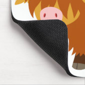 Cute Cartoon Highland Cow Mousepad Muismat (Hoek)