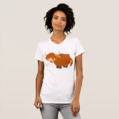Cute Cartoon Highland Cow T-Shirt (Voorkant volledig)