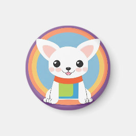 Cute Cartoon Honden Illustratie Magneet