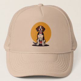 Cute Cartoon Honden Illustratie Trucker Pet