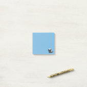 Cute Cartoon Honey Badger Blue Post-it® Notes (Op bureau)