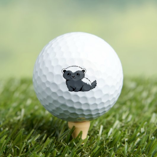 Cute Cartoon Honey Badger Golfballen (Insitu Shirt)