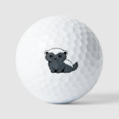 Cute Cartoon Honey Badger Golfballen (Voorkant)