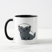 Cute Cartoon Honey Badger Mok (Links)