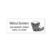 Cute Cartoon Honey Badger Return Address Rubberstempel (Afrduk)