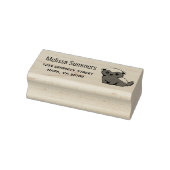 Cute Cartoon Honey Badger Return Address Rubberstempel (Stempel)