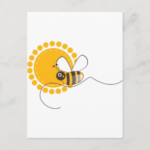 Cute Cartoon Honey Bee Briefkaart