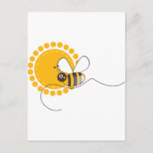 Cute Cartoon Honey Bee Briefkaart (Voorkant)